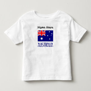 Australien och australiensisk flagga svart personl t shirt