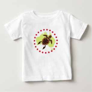 Australien och havssköldpaddan i cirkel av stjärno t shirt
