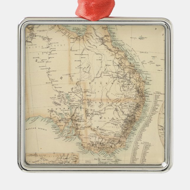 Australien och Nya Zeeland Julgransprydnad Metall (Framsidan)