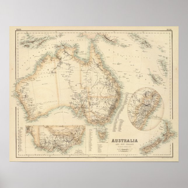 Australien och Nya Zeeland Poster (Framsidan)