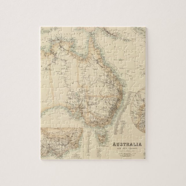 Australien och Nya Zeeland Pussel (Vertikal)