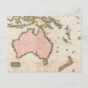 Australien och södra Västern i Stilla havet Vykort