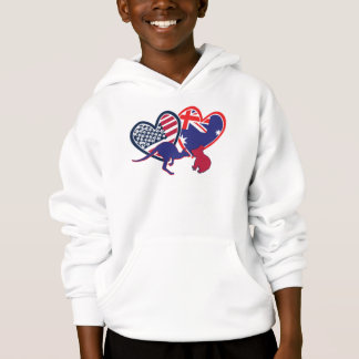 Australien och Stater Flagga Hearts T Shirt