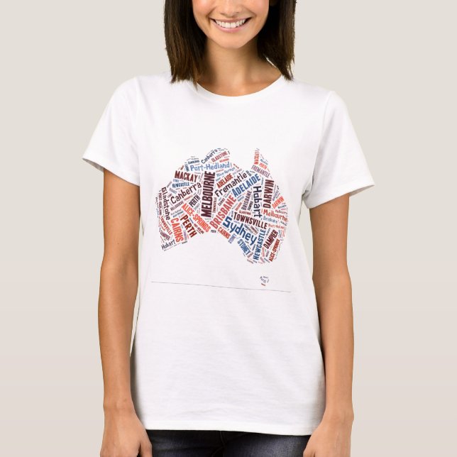 Australien Ord Art T Shirt (Framsida)
