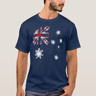 Australien på blåttutslagsplatsskjortan t-shirt