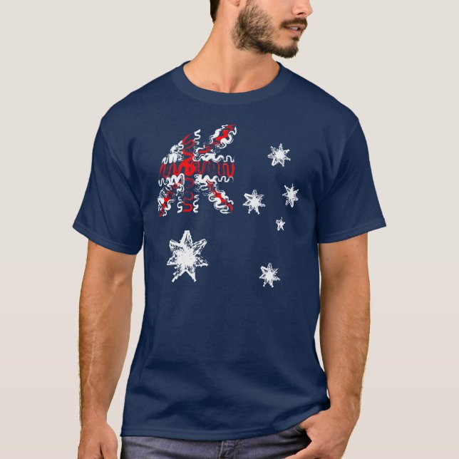 Australien på blåttutslagsplatsskjortan t-shirt (Framsida)