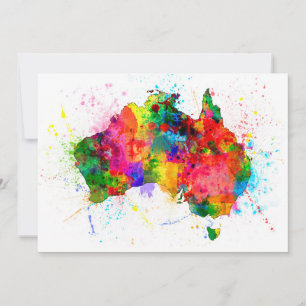 Australien Paint Stänk Karta