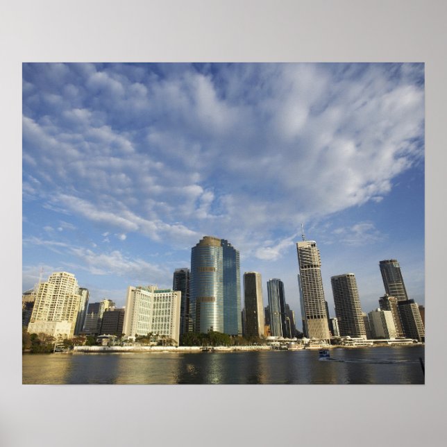 Australien, Queensland, Brisbane, Skyscraper och Poster (Framsidan)
