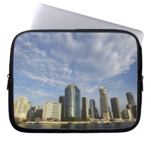 Australien, Queensland, Brisbane, Skyskrapor och Laptop Fodral
