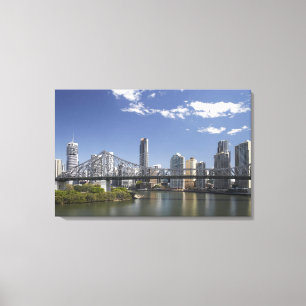Australien, Queensland, Brisbane, Story Bridge, Canvastryck