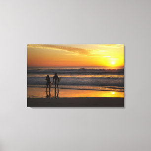 Australien, Queensland, Gold Coast, Surfare vid Canvastryck