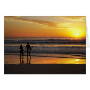 Australien, Queensland, Gold Coast, Surfare vid Hälsningskort