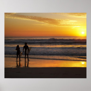 Australien, Queensland, Gold Coast, Surfare vid Poster