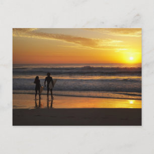 Australien, Queensland, Gold Coast, Surfare vid Vykort