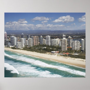 Australien, Queensland, Guld Kusten, Main Beach - Poster