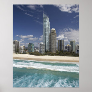 Australien, Queensland, Guld Kusten, Surfare Poster