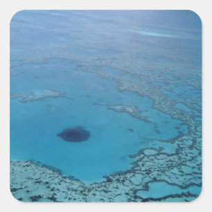 Australien, Queensland. Stora barriärrevet Fyrkantigt Klistermärke