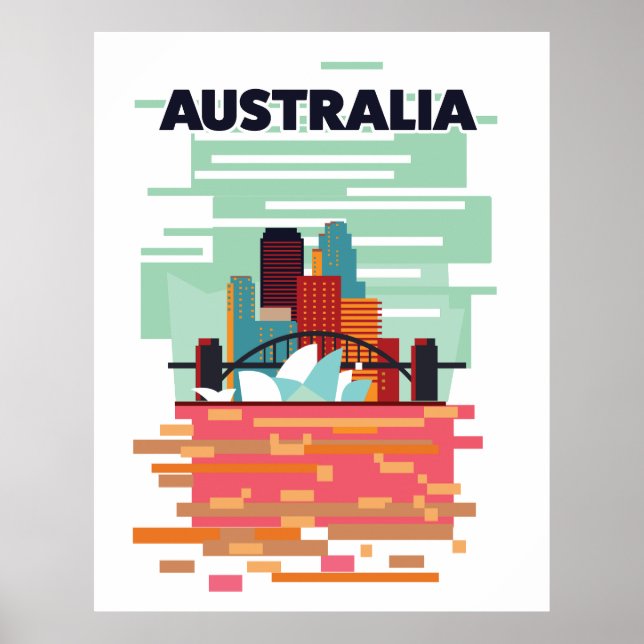 Australien Resa affisch (Framsidan)
