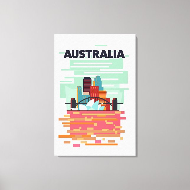 Australien Resa affisch Canvastryck (Framsida)