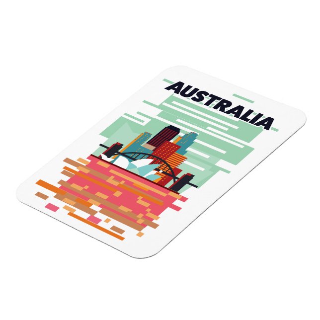 Australien Resa affisch Magnet (Vänstra Sidan)