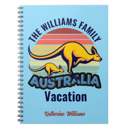 Australien Resa Cute Kangaroo Sunset Anpassningsba Anteckningsbok