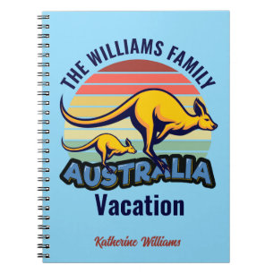 Australien Resa Cute Kangaroo Sunset Anpassningsba Anteckningsbok