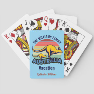 Australien Resa Cute Kangaroo Sunset Anpassningsba Casinokort