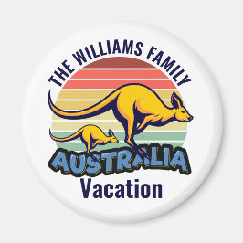 Australien Resa Cute Kangaroo Sunset Anpassningsba Magnet