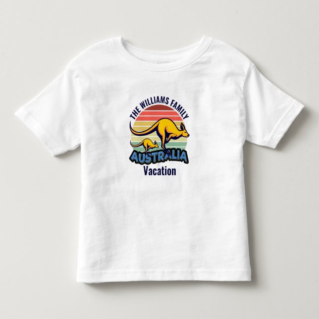 Australien Resa Cute Kangaroo Sunset Anpassningsba T Shirt (Framsida)