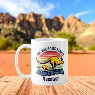 Australien Resa Kangaroo Sunset Anpassningsbar Kee Kaffemugg