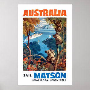 Australien Resa Poster Australisk konst Matson