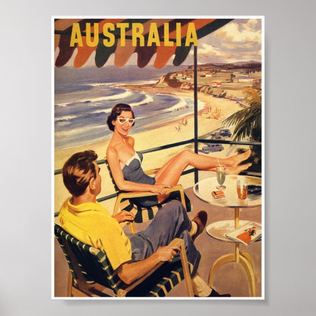 Australien Retro Vintage resor Poster (Framsidan)