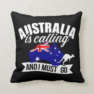 Australien ringer och jag måste gå kudde