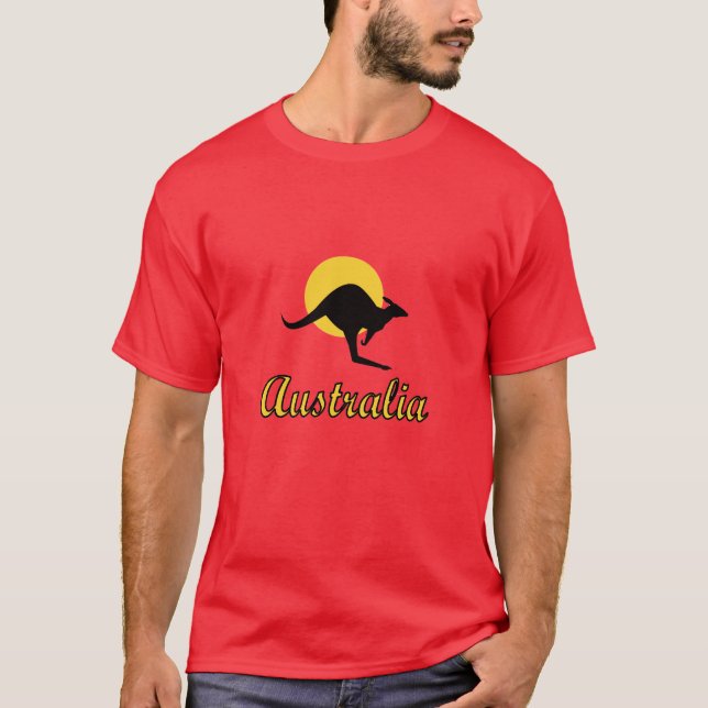 Australien röd jorddesign tee (Framsida)