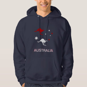 Australien Roo & kor Hoody Sweatshirt Med Luva