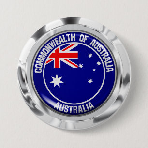 Australien Round Emblem Knapp