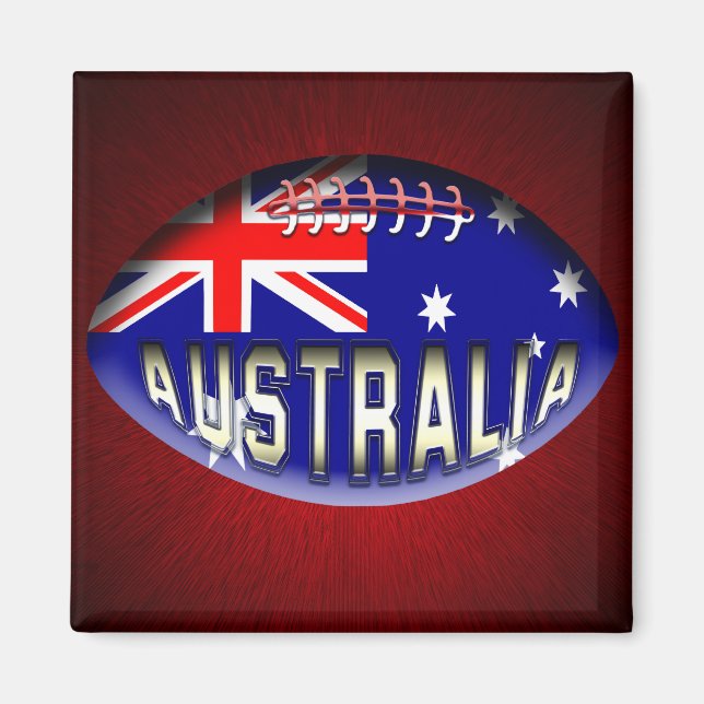 Australien Rugby Boll Magnet (Framsidan)