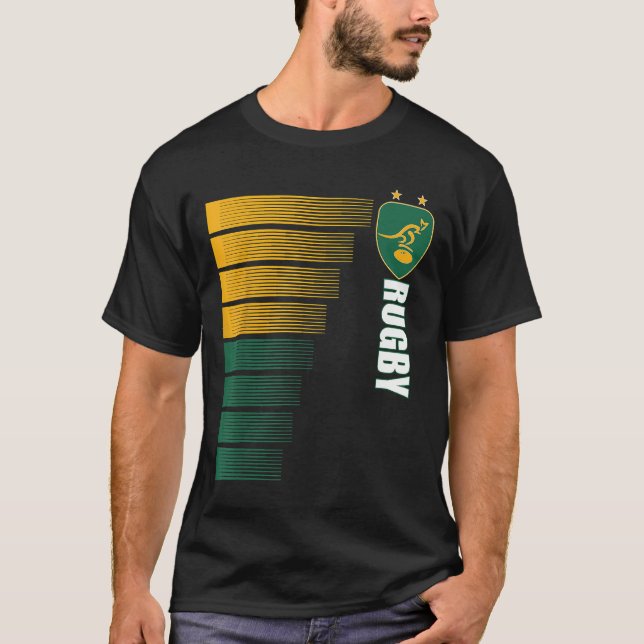 Australien Rugby Jersey Australian Rugby 2 Sided T Shirt (Framsida)
