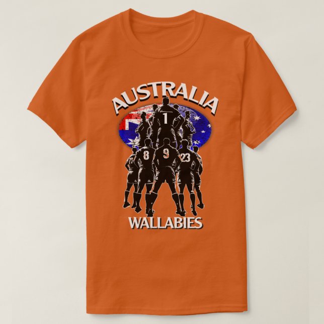 Australien Rugby Wallabies T Shirt (Design framsida)