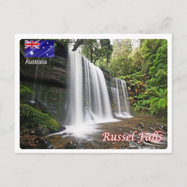 Australien - Russel Falls - Vykort (Framsida)