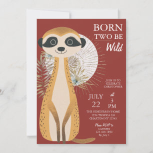 Australien Safari Born två, Vild Birthday Inbjudningar