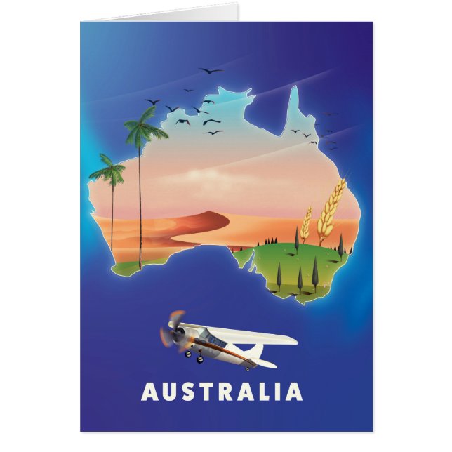 Australien Semester reseinlägg Hälsningskort (Framsidan)