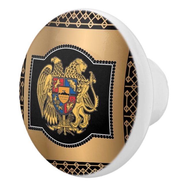 Australien Shield Ceramic pull Door Knob Knopp (Höger)