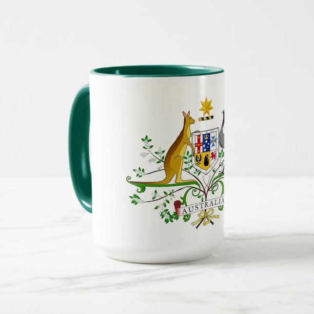 Australien Shield Grått och Blue Combo Mugg (Framsida vänster)