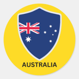 Australien Shield Runt Klistermärke