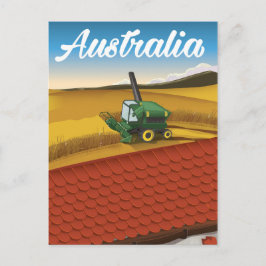 Australien skördar resecartoon vykort