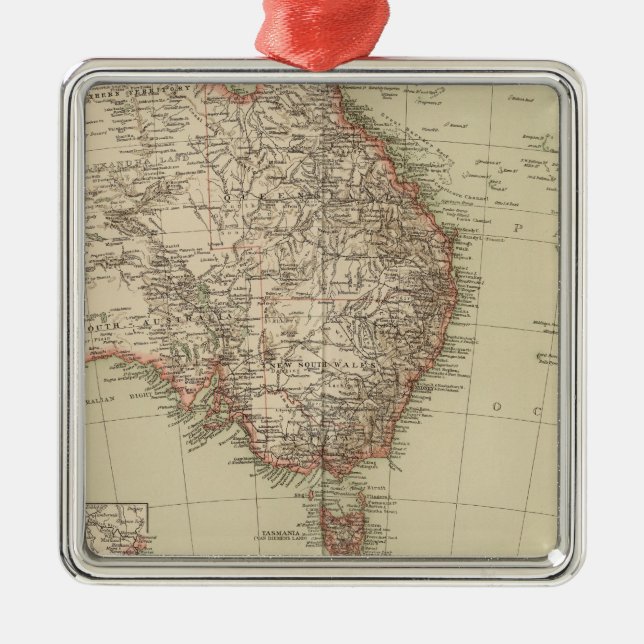 Australien som är nyazeeländsk julgransprydnad metall (Framsidan)
