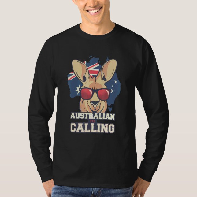 Australien som begär att få delta i Cute Kangaroo T Shirt (Framsida)