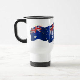 Australien som vinkar flagga resemugg
