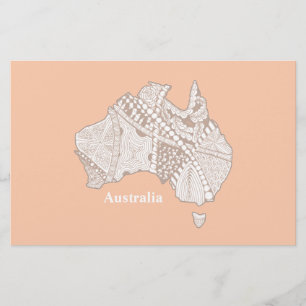 Australien Souvenir Karta Art Brevpapper